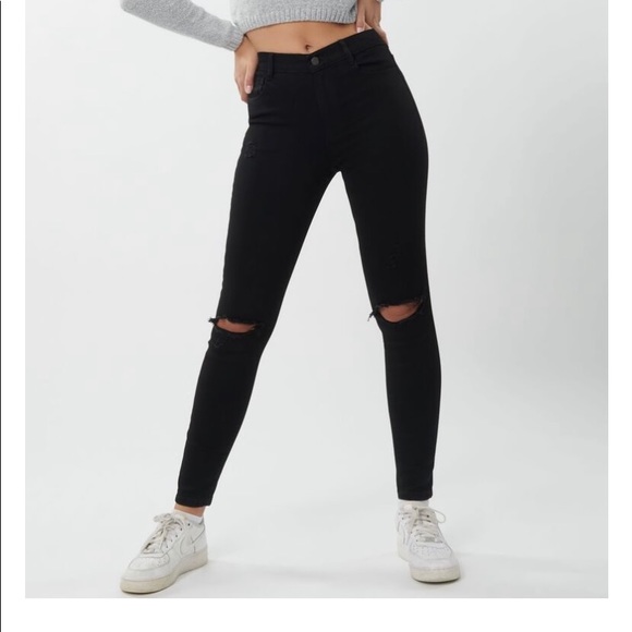 Garage high rise jeggings (destructed black) - Picture 3 of 3